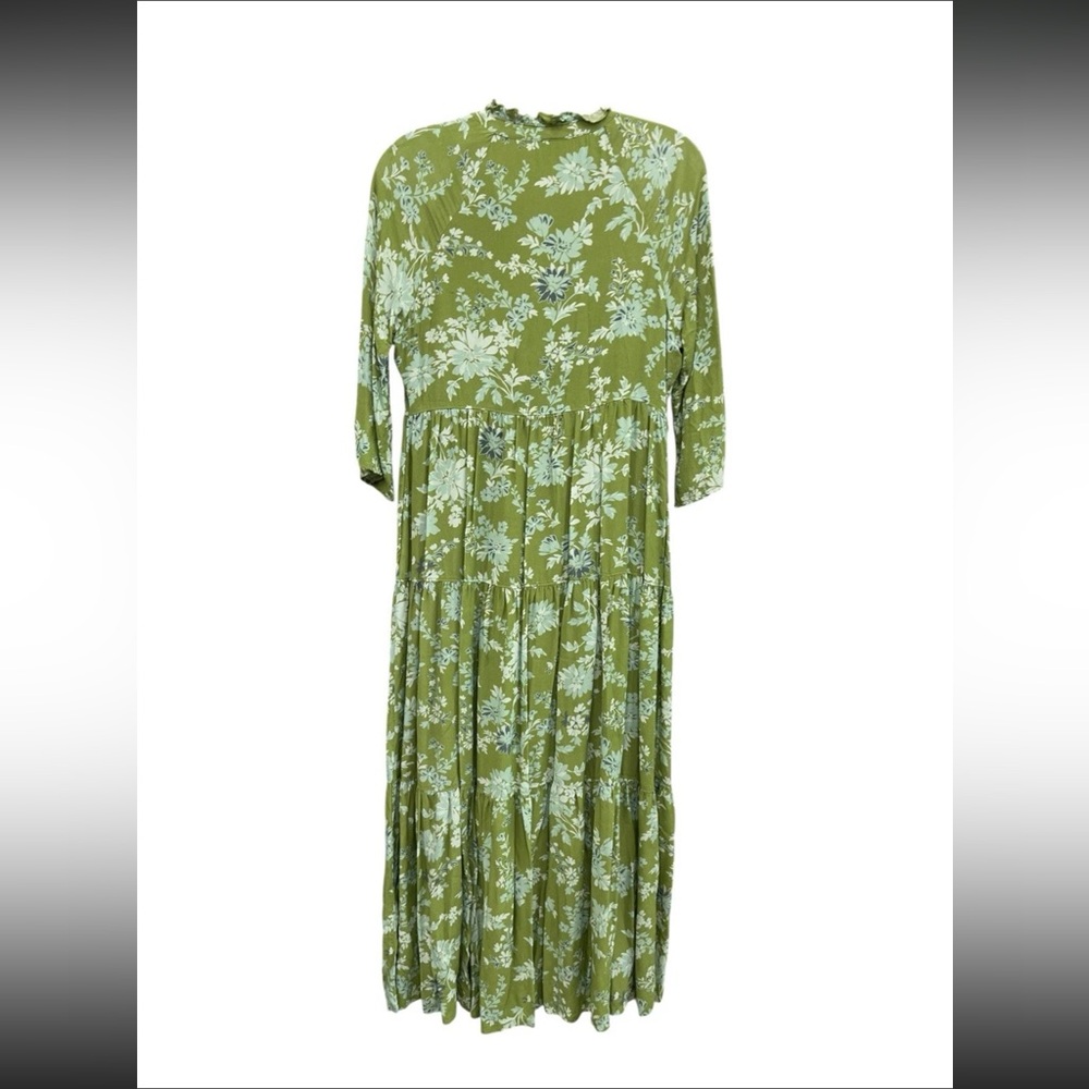 Spartina 449 Light Green Floral Maxi Dress - Picture 5 of 6